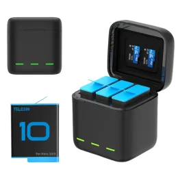 Kameras GoPro 10 9 Batterie Ladegerät Smart Fast Lading Case 1750mah Liion Battery Storage Box für GoPro Hero 9 Sportkamerazubehör