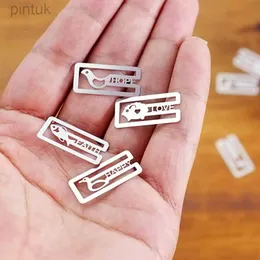 Money Clips 20st/Lot Random Style Mini Metal Clips Cute Cartoon Animal Plated Sliver Money Clips 240408