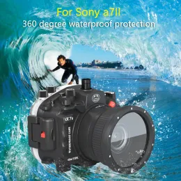 Coperchio per immersioni per la telecamera subacquea per alloggiamento subacqueo per telecamere per Sony A7 II A7S A7R MARK II A7II A7M2 A7R2 A7RII 2870mm 90mm LENS