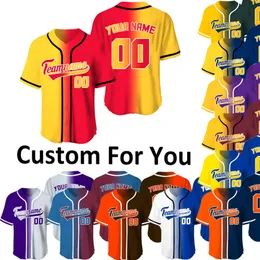 Männer Polos Custom Baseball Trikots Männer Shirt Sublimation Blanks Team/Name Baseball Training T-Shirts Sport Uniform Mann Plus Größe Kleidung