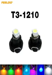 FEatsdo 10pcs DC12V T3 12103528 CHIP 1LED CAR -Armaturenbrettmessgerät LED LED -Glühbirnen 7Color 44483387102