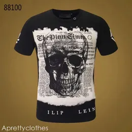 Philipe Plein New Men T-shirt Designer PP Skull Diamond camiseta Dollar Dollar Bear