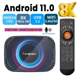 ボックスアンドロイド11テレビボックスAV1 AMLOGIC S905X4 4K 8K 3D BT4.0 LAN 100M VOICEアシスタントデュアルWIFI 32GB 64GB 128Gテレビボックス