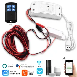 Controle Tuya Garage Door abridor WiFi Smart Switch Module Relé e 433MHz controle remoto de controle com Alexa Echo Google Home Smartlife App