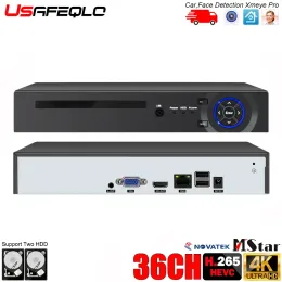 Kayıt cihazı 16CH/32CH/36CH 4K NVR Video Kaydedici AI Yüz Hareket Algılama Onvif H.265 8MP IP Kamera CCTV Sistemi P2P Ağ Xmeye Pro