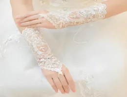 Wedding Bridal Gloves Occations Accessories Beatiful Lace Elbow long Lace Gloves No Fingers Wearing Applique5225948