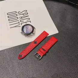 Fashion Designer Luxury Strap Gift Canda di guardia per Samsung 20mm da orologio da orologio da orologio in pelle Stripsbanda da polso a canna da polso da orologio 329887 329887