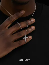 Cross Necklace Mens Pure Silver Ma Siwei Same Style Trendy and Advanced American Hip Hop Light Luxury Womens Pendant