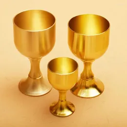 Tassen 1PCS Kupfer Wein Goblet Metall Cocktail Getränkes Messing Kälte Cup 5 Goldlauge für Party -Hauszubehör