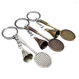 Keychains Mini Punk Badminton Bowling Golfball Schlüsselbundwagen Key Chain Pendent Outdoor Sports für Frauen Männer Ring Schmuckparty Geschenke