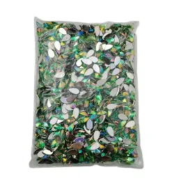 Shadow 1000pcs/Bag Flatback غير الساخن أحجار الراين البلورات AB Raindrop Acrylic Rhinestons