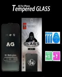 AG 9H Protetor de tela de vidro fosco para iPhone 14 14PRO 14Plus 11 12 13 Pro Max Tempered Glass Cover Xr XS 7 8 FILM3052511