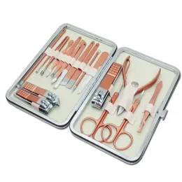 키트 16 PCS Professional Nail Clippers Manicure Set 고품질 스테인레스 스틸 네일 커터 가위 표피 니퍼 네일 도구 세트