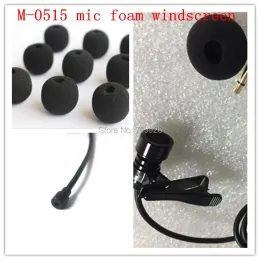 アクセサリーLinhuipad 100 Pack of Foam Microphone Windscreens Lavalier Microphone Sponge Windshields、5mm開口15mm内側の長さ