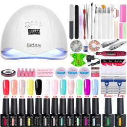 Dresses Manicure Set Nail Kit Nail Gel Polish Nail Set 20000rpm Electric Nail Drill Hine Uv Led Nail Lamp Dryer Portable Nail Drill