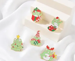 Christmas Frog esmalte os pinos personalizados Magic Wand Deer Hat Hat Bruches Bag Distrannte Childike Detoon Jóias Novo Presente para Crianças