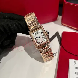 Luxury Business Elegant Womens Watch Designer Watch Quartz Movement Fashionable High Quality Classic Rectangular Watch 25mm 27mm Sapphire Waterproof Watch