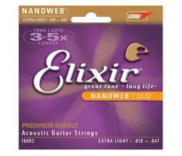 1 Set Elixir Elixir 16002 Nanoweb Акустическая гитара Струны дополнительный свет 10478049168