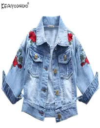 KeaiyouHuo Sonbahar 2018 KENDİ KIZ GİBİ İÇİN KENT CACKET ÇOCUKLAR KIYA KIZ KIZ KIZ CAAT Toddler Denim Ceketler Uzun Kollu Kızlar CATS8887127