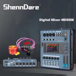 Konverter Shenndare Screentouch 6 Kanäle MD2006 Digital Mixer Audio Professional DJ Controller Mixer Audio Sound Mischung nach WiFi/USB
