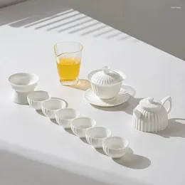 TeAware Setleri Koyun Şişman Yeşim Beyaz Porselen Kase Kapağı Çay Fincanı