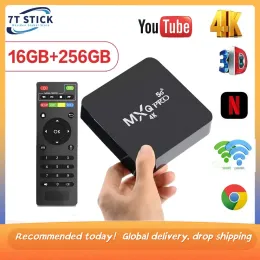 Box 7T BOVV Smart TV Box Android MXQ Pro 3D 4K Video Android Box Set Support 4K 8GB+128 GB Ustaw górne pudełko telewizora Android