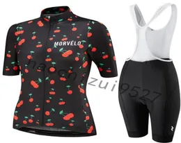 2020高品質の女性半袖サイクリングジャージーセットサマーMTB自転車服9Dジェルパッドビブショートパンツ自転車服サイクルSpor5439705