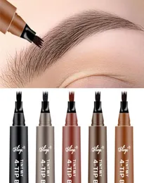 Eyebrow Tattoo Pen 4 -Punkte -Augenbrauen -Bleistift wasserdichte Tönung Microblading Make -up schafft ein natürliches Aussehen und bleibt auf 24 -Stunden -Eye Beauty 3490974