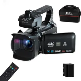 4K فيديو كاميرا 64MP كاميرا الفيديو للبث المباشر تدوير 40 شاشة تعمل باللمس الرقمي VLOG Recorder 18x WiFi Auto Focus WebCAM 240407