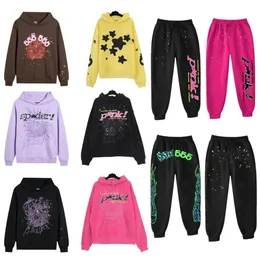 Sweatshirt Hoodies Tasarımcı Kadın Örümcek Kapüşonlu 555 Giysiler Takip Pantolon Swearpants Hoody Lüks Gevşek Uzun Kollu Örümcek Web Sweatshirt Joggers Giyim