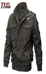 77City Killer Military Pilot Jackets Men Bomber Cotton Coat Tactical Armyジャケット男性カジュアル空軍飛行ジャケットサイズM6XL 208433108