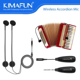 Microphones KIMAFUN Wireless Dual Accordion Microphone Professional Musical Instrument Condenser Mic Designed for Musicians Accordionist