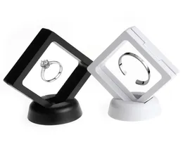 White Black Jewelry Ring Pendant Display Stand Suspended Floating Display Case Jewellery Coins Gems Artefacts Packing Boxes2644401