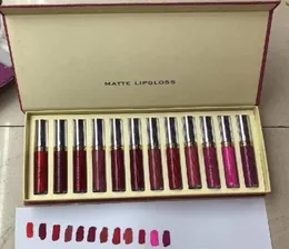 2021 Make -up Lip Gloss 12Color Set Maquillage Marke Make -up Matt Lipgloss Set237p1164034