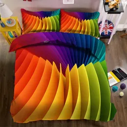 Bedding Sets 4/6pcs Set 3D Digital Printing Bright Colors Duvet Cover Bedsheet Pillowcase US Size Super King