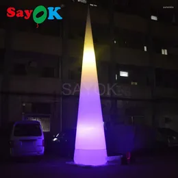 Parti dekorasyonu 23 feet şişirilebilir LED koni reklam parıltı, üfleyici ile karanlıkta parıltı