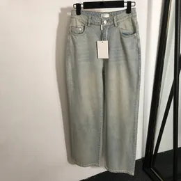 Pantaloni di lusso di jeans designer di jeans lavano retrò lettere di lusso tasche pantaloni lunghi pantaloni morbidi pantaloni