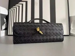 Andiamo Designer Lange Clutch -Taschen mit Griff intrecciato Häkeln weich