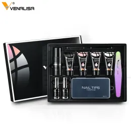 Kits Venalisa Poly LED UV Gel Kit New Acrylic Nail Art UV/LED Manicure Nail Tool Crystal Gel Set Dill Decoration Files VIP Kit