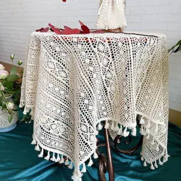 Сторонная ткань кружево декоративная скатерть в крючке коврик для пикника для столовой дизайн дизайна