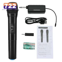 Mikrofonlar Kablosuz Mikrofon Onetotwo Mikrofon Alıcı FM Stage Profesyonel KTV Şarkı Şarkısı Ev Partileri USB Kablosuz Mikrofon