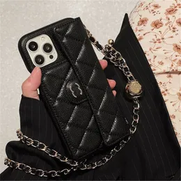 İPhone 15 Pro Maks Kılıfları için Kadınlar Crossbody Deri Telefon Kılıfı Moda Tasarımcısı iPhone Case iPhone14 Pro Max 13 12 14 Artı Cüzdan Kart Tutucu Kılıfları Kapak