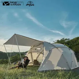 Палатки и укрытия Mobi Garden Tent Weartice Camping Wind и Rain Four Seasons Patent Portable Folding Forge Camp Tent L48