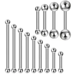 5 pezzi in acciaio inossidabile piercing 14 g barbance industriale barre del capezzolo 3456mm punk punk body gioielli sexy stile roccia 240407