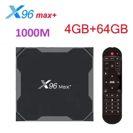 Box Russian X96 Max Plus Android 9.0 Smart TV Box 4GB 64GB 32GB AMLOGIC S905X3 8K WIFI X96MAX+ 1000Mセットトップボックス2GB 16GB VS X96Q