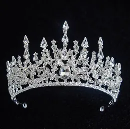 Lyxig barock kristallpärlad bling bling bling strass prydd brudkrona Mellanöstern Bride039s Headpieces Head Tiaras Acces3528607