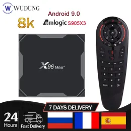 Box X96 MAX Plus 4 GB 64 GB Android 9.0 Smart -TV -Box Amlogic S905x3 Quad Core Dual WiFi BT4.0 8K X96MAX Plus Set Top Box Media Player