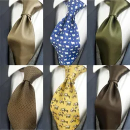 Classy Paisley Floral Controllate Stripes Dots Multicolor Mens cravatta cravatta 100% Regalo per abito stampato per uomini 240408