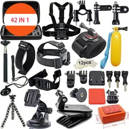 Câmeras Hongdak para acessórios GoPro Conjunto para Go Pro Hero 10 9 8 7 6 5 4 Kit Selfie Stick Chest Strap para Insta360 OSMO YI Câmera de ação