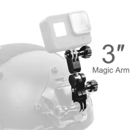 Kameror 360 graders aluminium Magic Arm Mount Adapters för GoPro Hero 11 10 9 8 7 6 5 4 Yi Eken SJCAM Go Pro DJi Action Camera Accessories